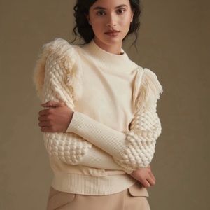 Anthropologie Cream Sweater